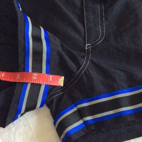 Swim Board Shorts Vintage Black and Cobalt Blue - Picture 6 of 6